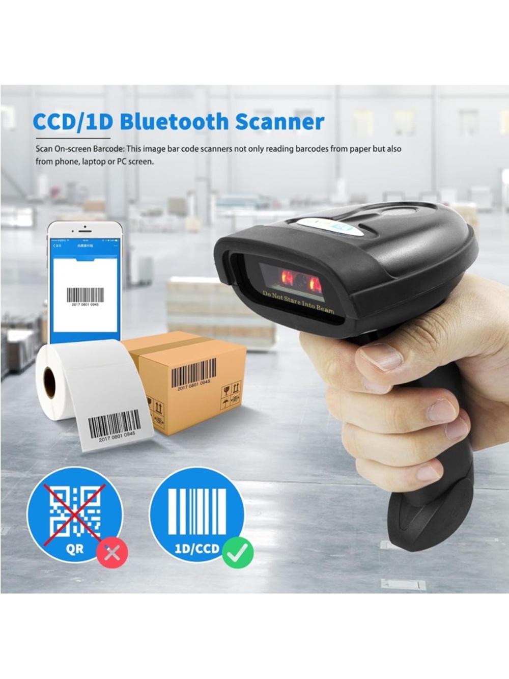 NETUM Bluetooth Barcode Scanner, Compatible with 2.4G Wireless - Picture 2 of 10